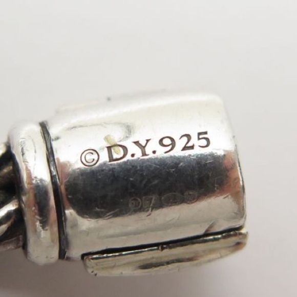 David Yurman Labyrinth Mini Single Loop Bracelet Black Diamonds/Silver - Picture 5 of 6